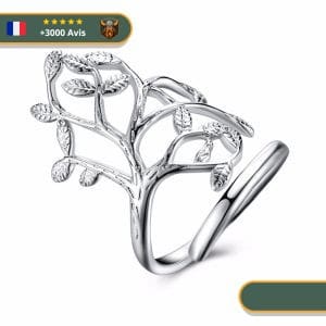Bague Viking Arbre De Vie Spirituelle En Argent 925 Élégante