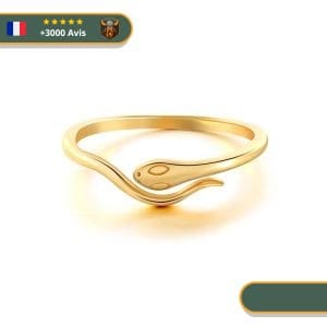 Bague Viking Serpent En Argent 925 Couleur Or