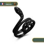 Bague Viking Serpent Noir