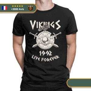 T-Shirt Viking <br>Corbeau & Bouclier</br> Viking Shop