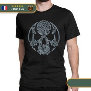 T-shirt Viking <br>Crâne De Guerrier</br> Viking Shop