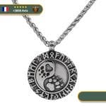 Collier Viking Pattes D'ours Et Runes