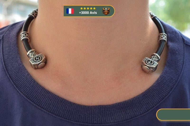 Collier Viking Rune Tiwaz & Sigel – Image 2