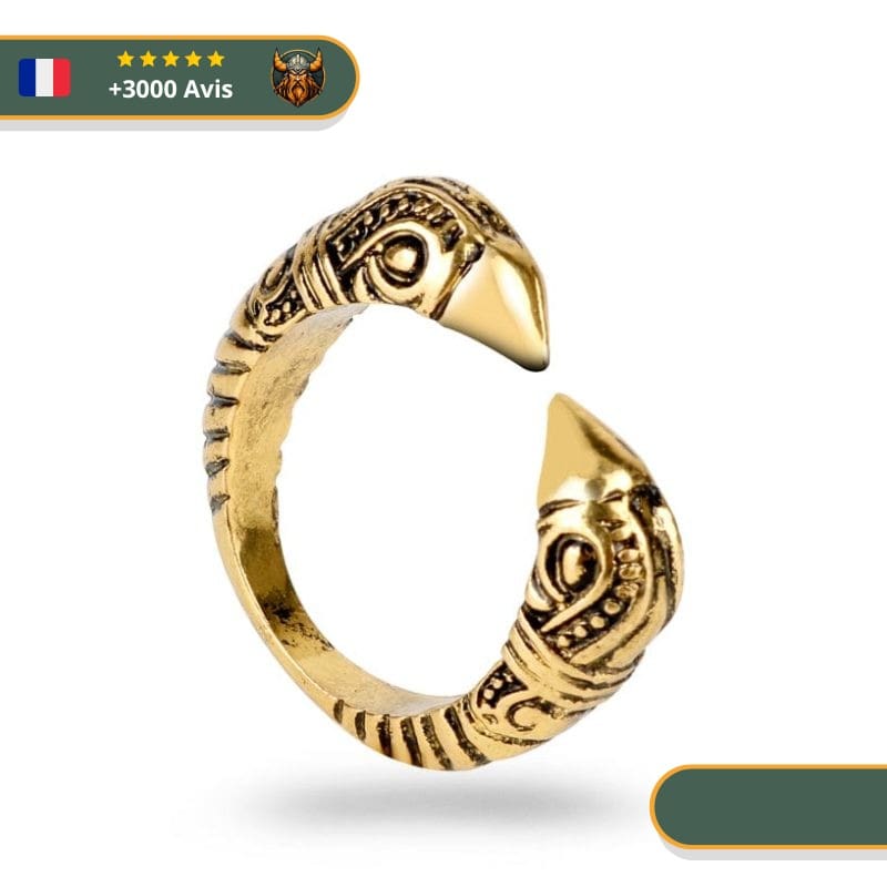 Bague Viking Hugin et Munin