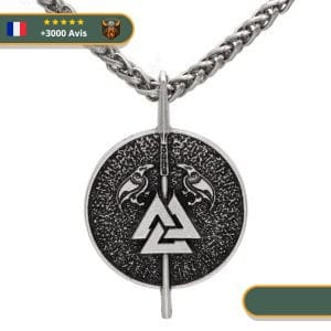 Collier Viking <br>Valknut Et Corbeaux</br> Viking Shop
