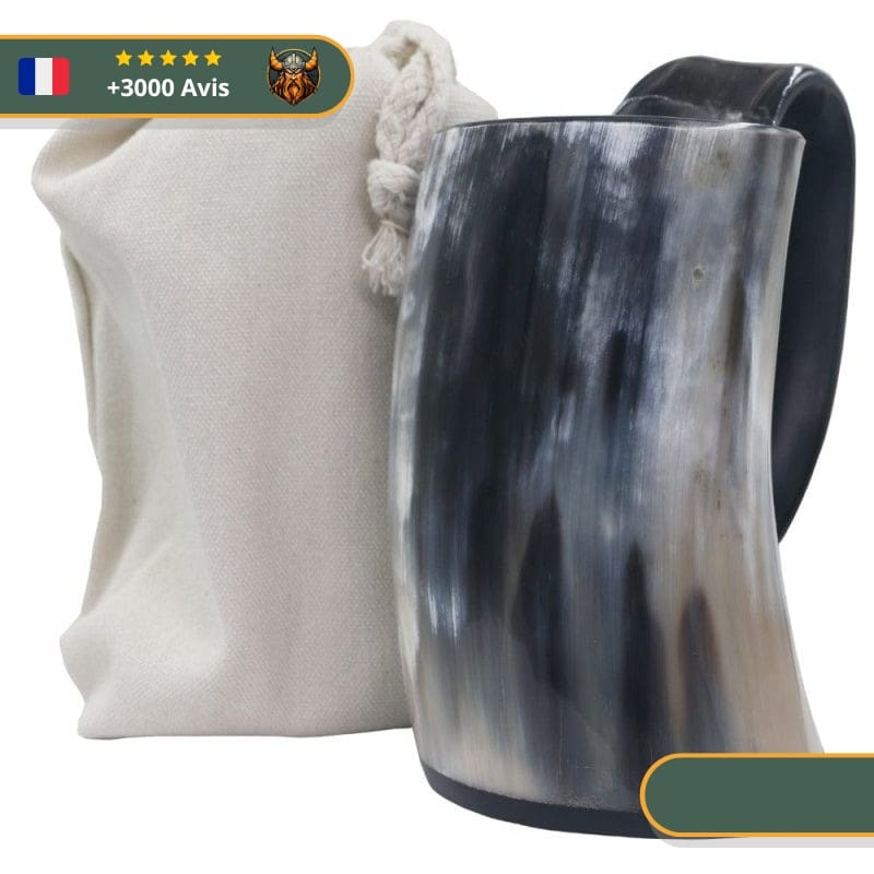 Chope De Bière En Corne De Bœuf Sombre – Image 6