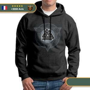 Sweat-shirt à capuche Valknut Viking Shop