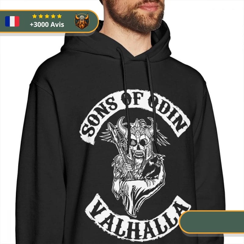 Sweat-shirt à capuche Fils d'Odin – Image 6
