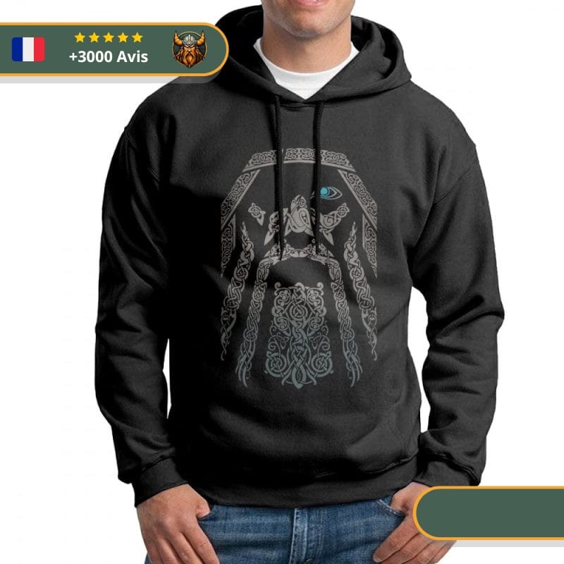 Sweat-shirt à capuche Wotan Viking Shop