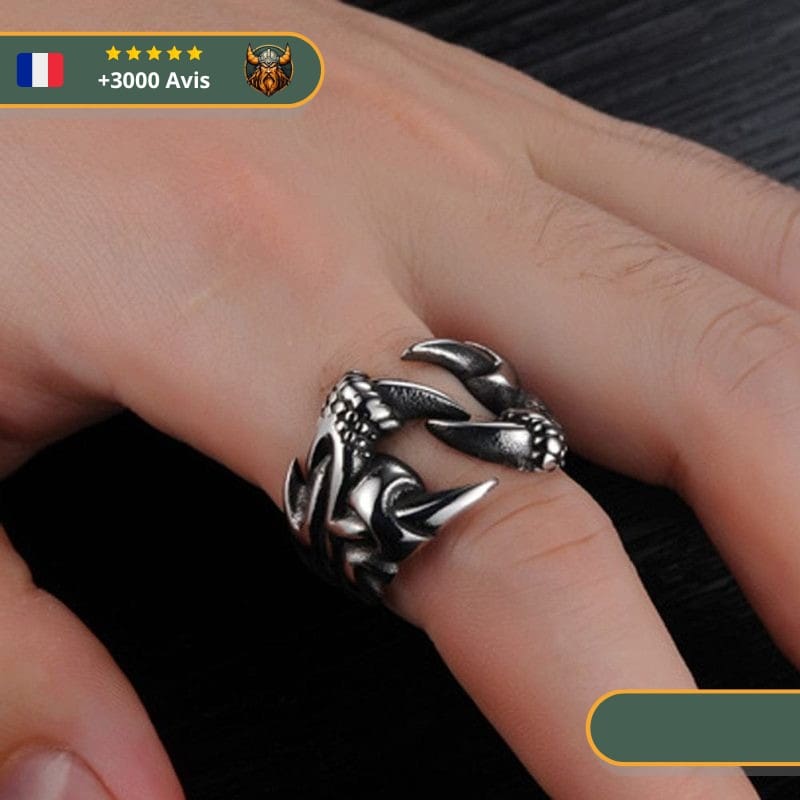 Bague Viking La Tranchante Griffe De Jormungand Le Serpent De Mer – Image 3