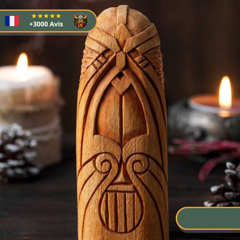Statuette Viking en bois - Bragi – Image 3