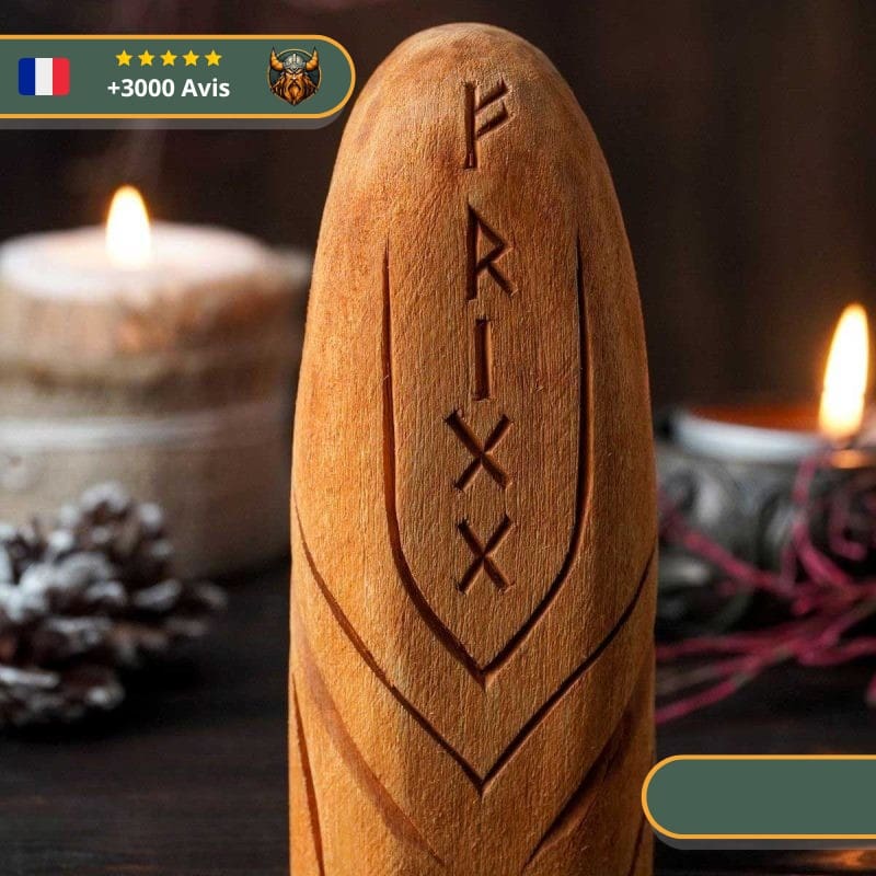 Statuette Viking en bois - Frigg – Image 2