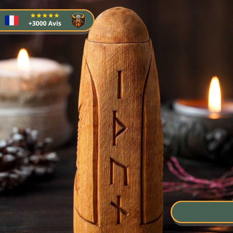 Statuette Viking en bois - Idunn – Image 2