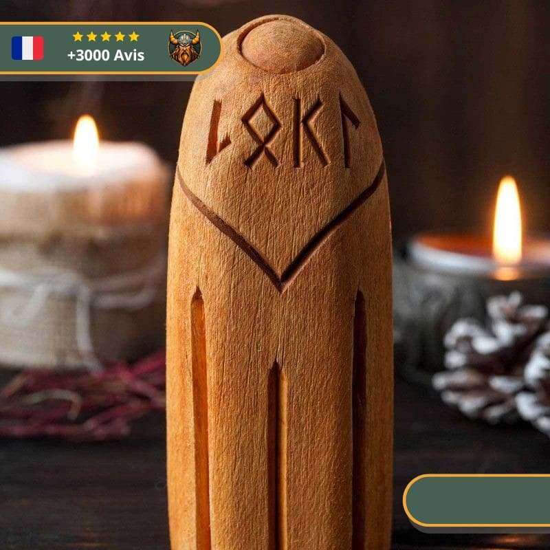 Statuette Viking en bois - Loki – Image 2