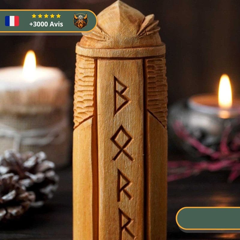 Statuette Viking en bois - Borr – Image 2