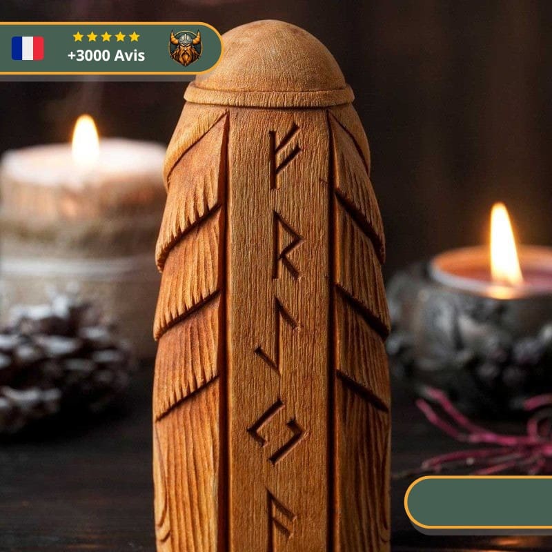 Statuette Viking en bois - Freyja – Image 2