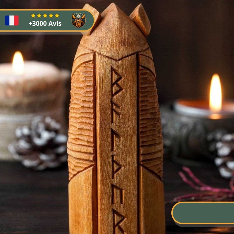 Statuette Viking en bois - Baldur – Image 2