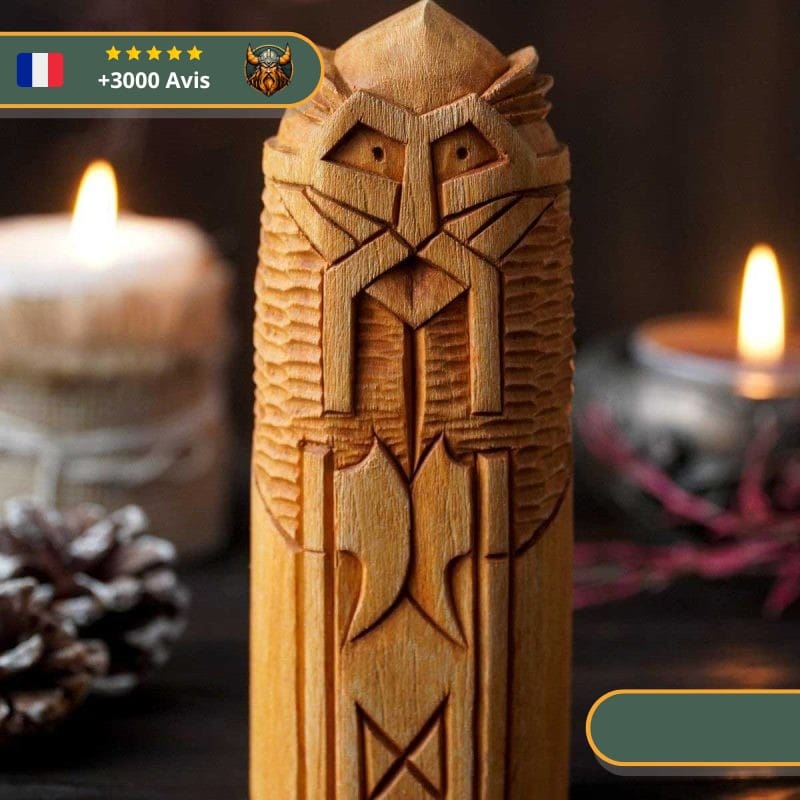 Statuette Viking en bois - Borr – Image 3