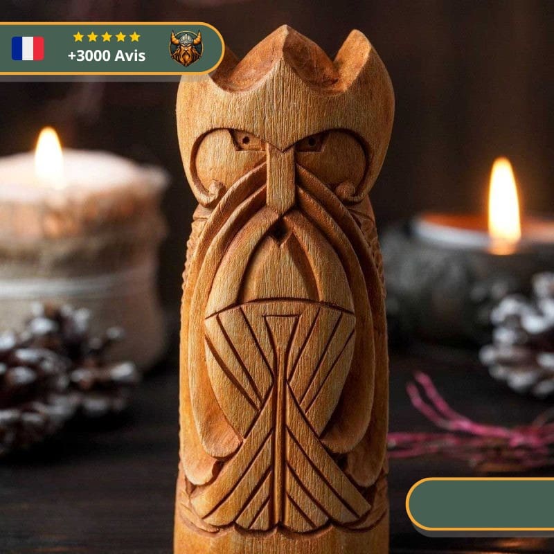 Statuette Viking en bois - Aegir – Image 3
