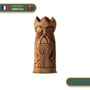 Statuette Viking en bois - Aegir