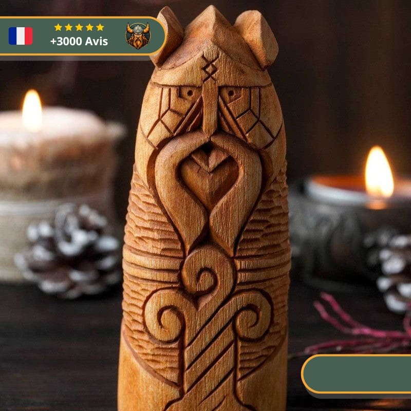 Statuette Viking en bois - Baldur – Image 3