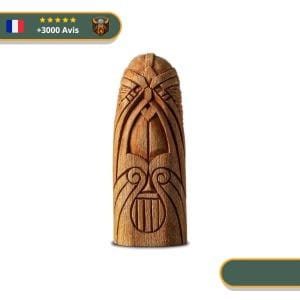 Statuette Viking en bois - Bragi