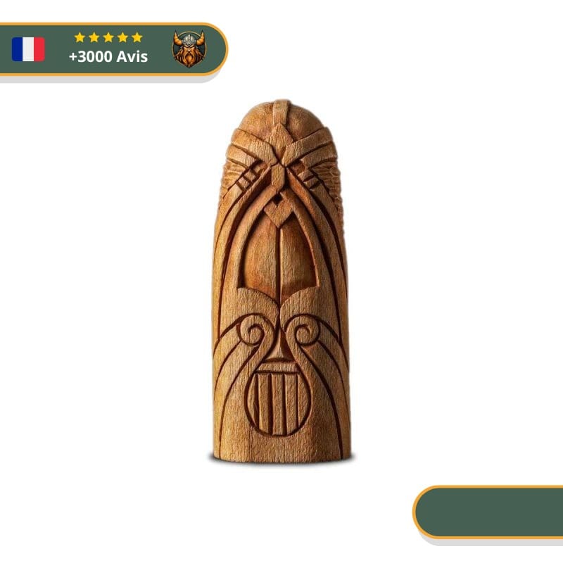 Statuette Viking en bois - Bragi