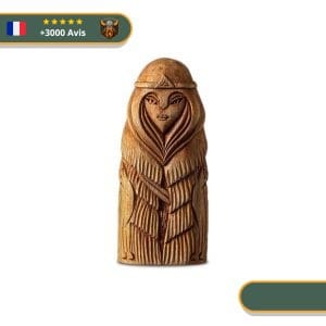 Statuette Viking en bois - Freyja