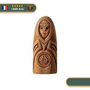 Statuette Viking en bois - Frigg