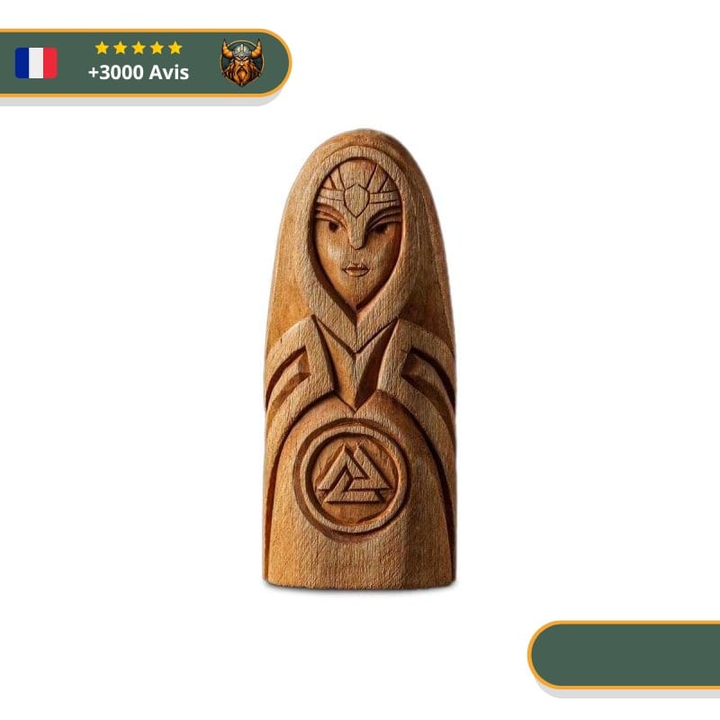 Statuette Viking en bois - Frigg