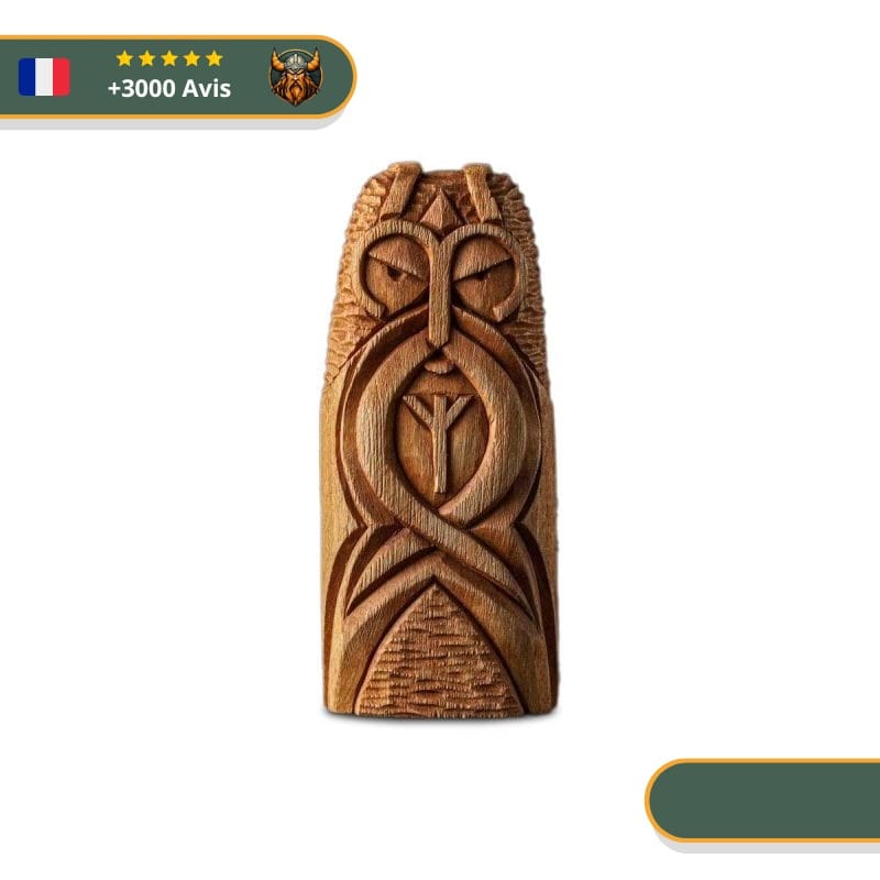 Statuette Viking en bois - Heimdal