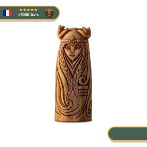 Statuette Viking en bois - Sif