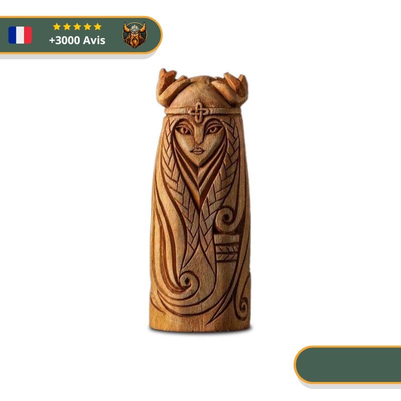 Statuette Viking en bois - Sif