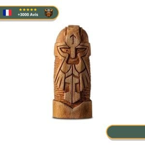 Statuette Viking en bois Thor