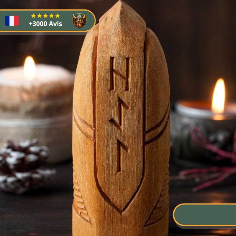 Statuette Viking en bois - Hel – Image 2
