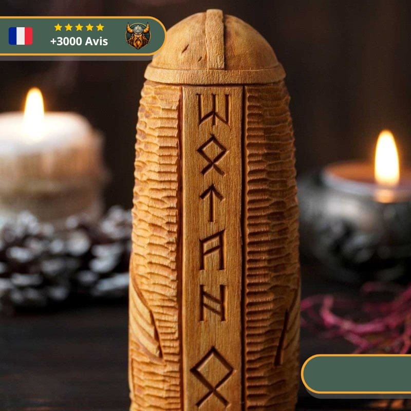 Statuette Viking en bois - Odin – Image 2