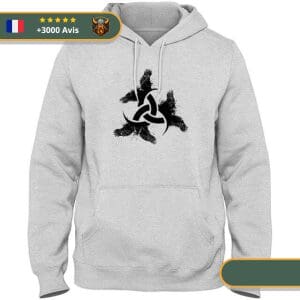 Sweat-Shirt Viking <br>Triskèle & Corbeaux</br> Viking Shop