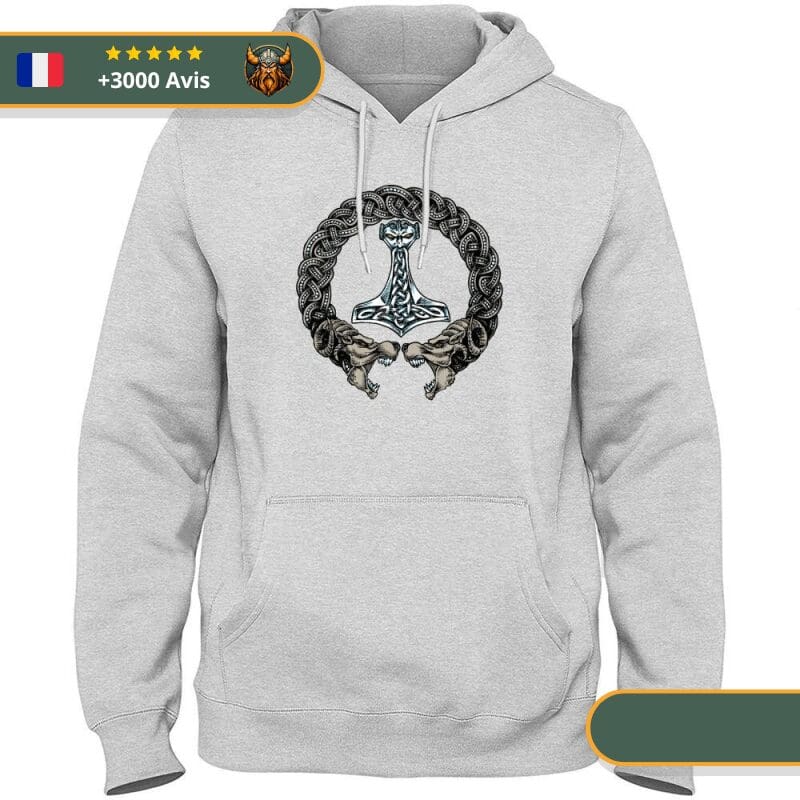 Sweat-Shirt Viking Fenrir & Mjolnir Viking Shop