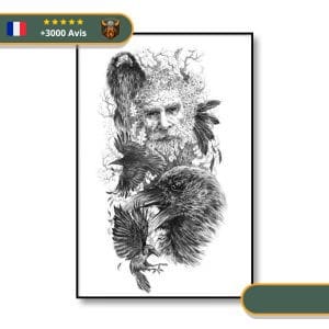 Tableau viking dieu des corbeaux