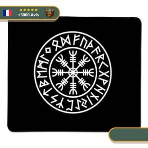 Tapis de souris viking runes et heaume de la terreur