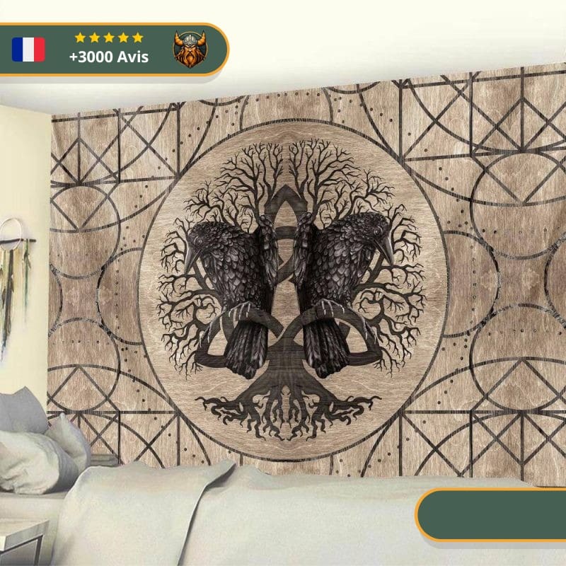 Tapis Mural Viking Arbre aux corbeaux – Image 3
