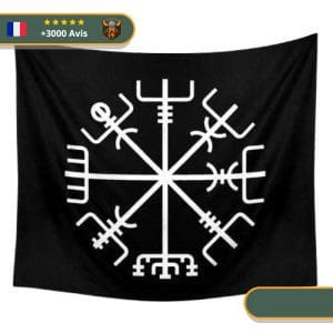 Tapis Mural Viking Vegvisir Minimaliste