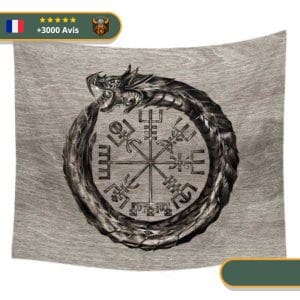 tapis mural viking jormungand et vegvisir