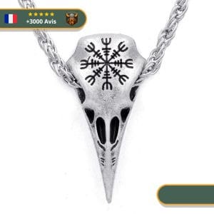 Collier Viking Heaume de corbeau